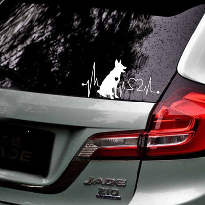 10pcs German Shepherd Cartoon Animal Car Sticker(White) - Decorative Sticker by buy2fix | Online Shopping UK | buy2fix