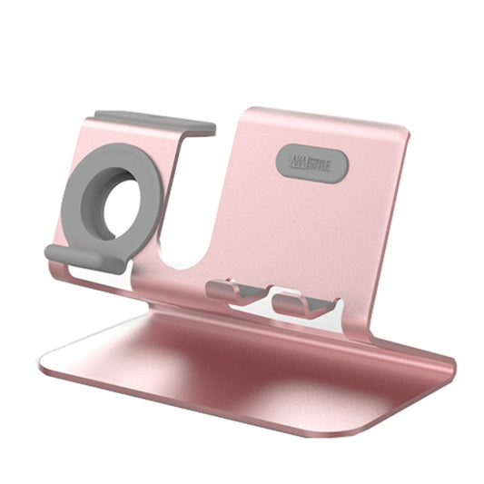 For IPhone / AirPods / Apple Watch Series AhaStyle 3 In 1 Aluminum Alloy Stand(Rose Gold) - Desktop Holder by AhaStyle | Online Shopping UK | buy2fix