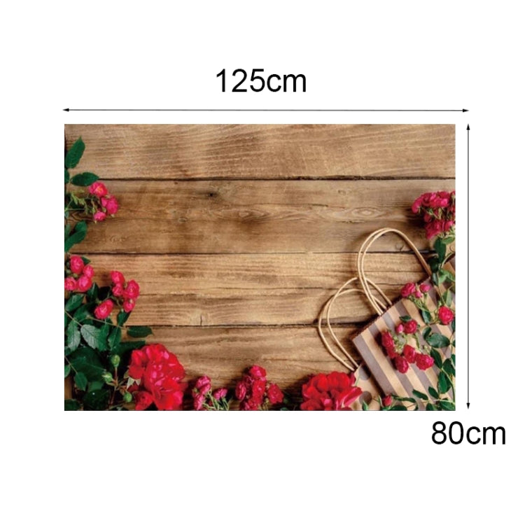 1.25x0.8m Wood Grain Flower Branch Props 3D Simulation Photography Background Cloth, Style: C-4030 - Wood Floor by buy2fix | Online Shopping UK | buy2fix