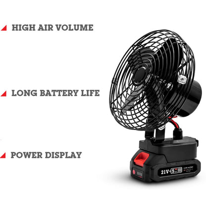 HILDA Portable Powerful Fan Outdoor Hair Dryer, With EU Plug Adaptor, Style: 6 inch With 1 Battery (1500mAh) - Electric Fans by HILDA | Online Shopping UK | buy2fix