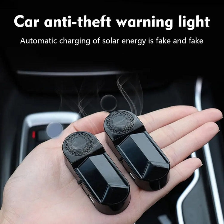 Car Solar Anti-Theft Alarm LED Warning Light With Aromatherapy(Blue Light) - Warning Lights by buy2fix | Online Shopping UK | buy2fix