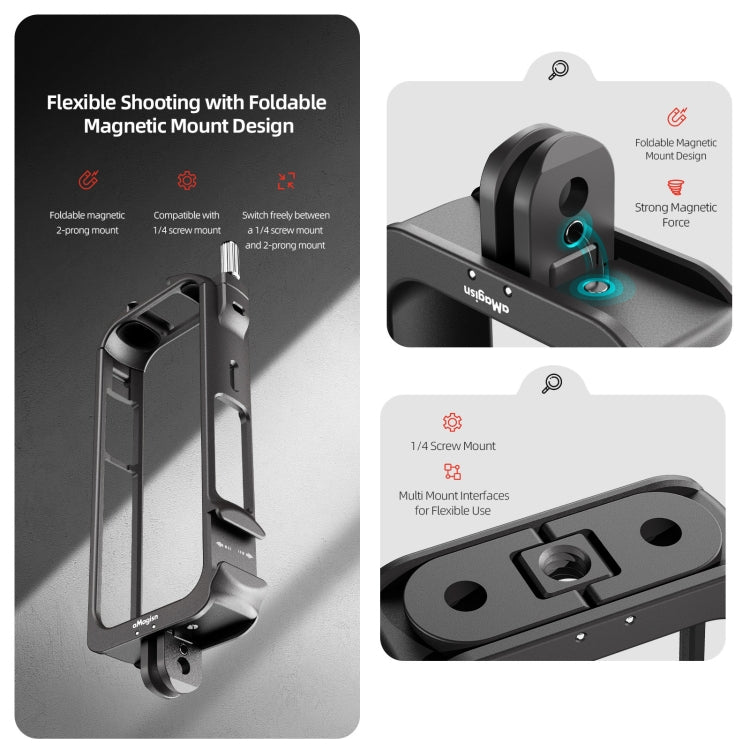 For Insta360 X3 AMagisn Metal Rabbit Cage Protective Frame Accessories, Spec: Only Cage - Mount & Holder by aMagisn | Online Shopping UK | buy2fix