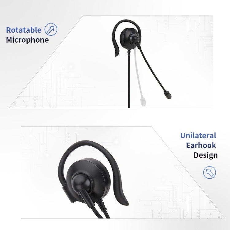 SOYTO SY227 Single-side Operator Ear Hook Headset Corded Computer Headset, Interfaces: Separation USB Wire Control - Microphones & Headsets by SOYTO | Online Shopping UK | buy2fix