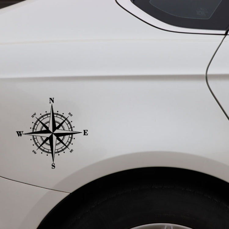 10 PCS  Art Design Vinyl NSWE Compass Car Stickers Decals, Black + White - Decorative Sticker by buy2fix | Online Shopping UK | buy2fix