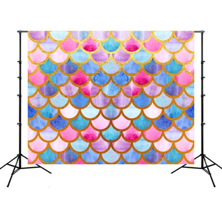 2.1m x 1.5m Mermaid Scales 3D Childrens Birthday Party Photo Photography Background Cloth - Camera Accessories by buy2fix | Online Shopping UK | buy2fix