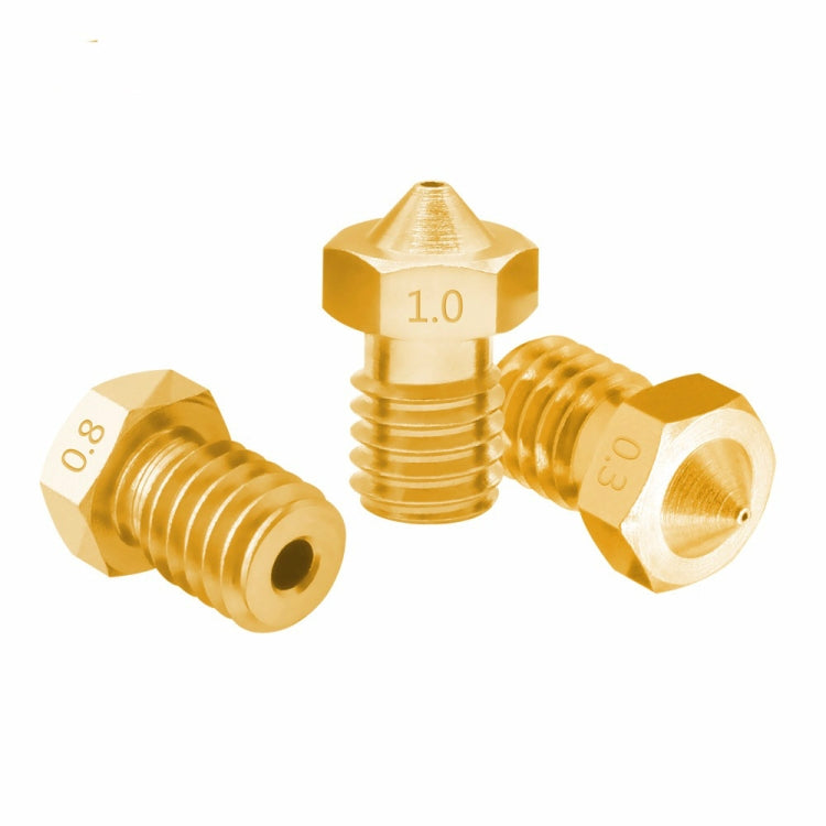 8 PCS Bugatti 3D Printer Accessories E3D-V5 V6 Nozzle M6 Thread Consumables Hot Nozzle, Size:1.75/0.3mm - Consumer Electronics by buy2fix | Online Shopping UK | buy2fix