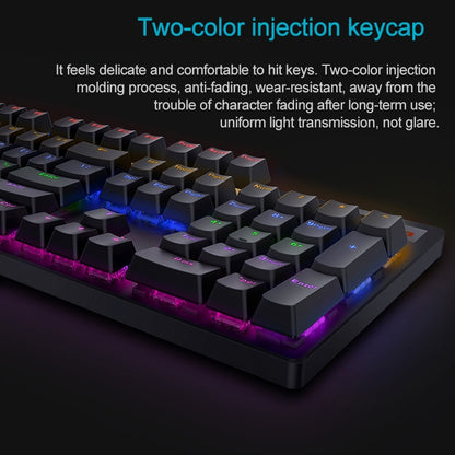 Rapoo V500 PRO Mixed Light 104 Keys Desktop Laptop Computer Game Esports Office Home Typing Wired Mechanical Keyboard(Black Shaft) - Wired Keyboard by Rapoo | Online Shopping UK | buy2fix
