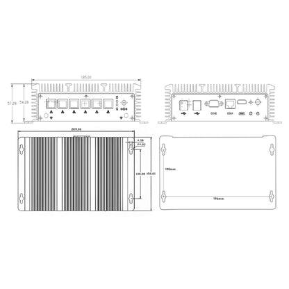 HYSTOU P09-6L Windows / Linux System Mini PC, Intel Core I3-7167U 2 Core 4 Threads up to 2.80GHz, Support mSATA, 4GB RAM DDR3 + 64GB SSD - Windows Mini PCs by HYSTOU | Online Shopping UK | buy2fix