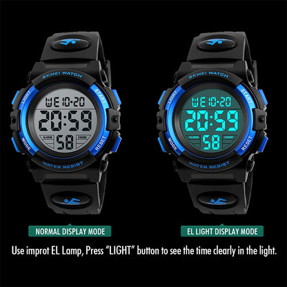 SKMEI 1258 Multifunctional Outdoor Sports Noctilucent Waterproof Wrist Watch, Size: S(Blue) - Sport Watches by SKMEI | Online Shopping UK | buy2fix