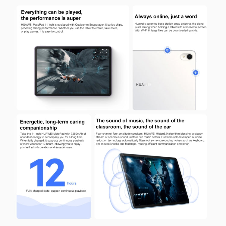 HUAWEI MatePad 11 inch 2023 WIFI DBR-W00 8GB+128GB, HarmonyOS 3.1 Qualcomm Snapdragon 865 Octa Core up to 2.84GHz, Not Support Google Play(Purple) - Huawei by Huawei | Online Shopping UK | buy2fix