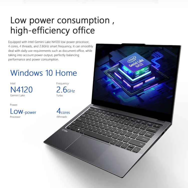 CHUWI LarkBook Laptop, 13.3 inch, 8GB+256GB, Windows 10, Intel Celeron N4120 64-bit Quad Core 1.1GHz-2.6GHz, Support Dual Band WiFi / Bluetooth / TF Card Extension / Mini HDMI (Dark Gray) - CHUWI by CHUWI | Online Shopping UK | buy2fix