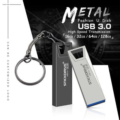 STICKDRIVE 128GB USB 3.0 High Speed Mini Metal U Disk (Black) - USB Flash Drives by STICKDRIVE | Online Shopping UK | buy2fix