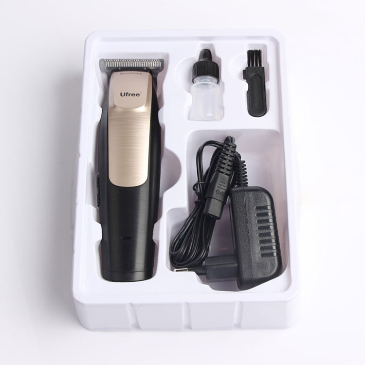 Ufree U-512 Professional Hair Salon Rechargeable Engraved Text Small Hair Clipper Hair Trimmer, EU Plug - Hair Trimmer by Ufree | Online Shopping UK | buy2fix
